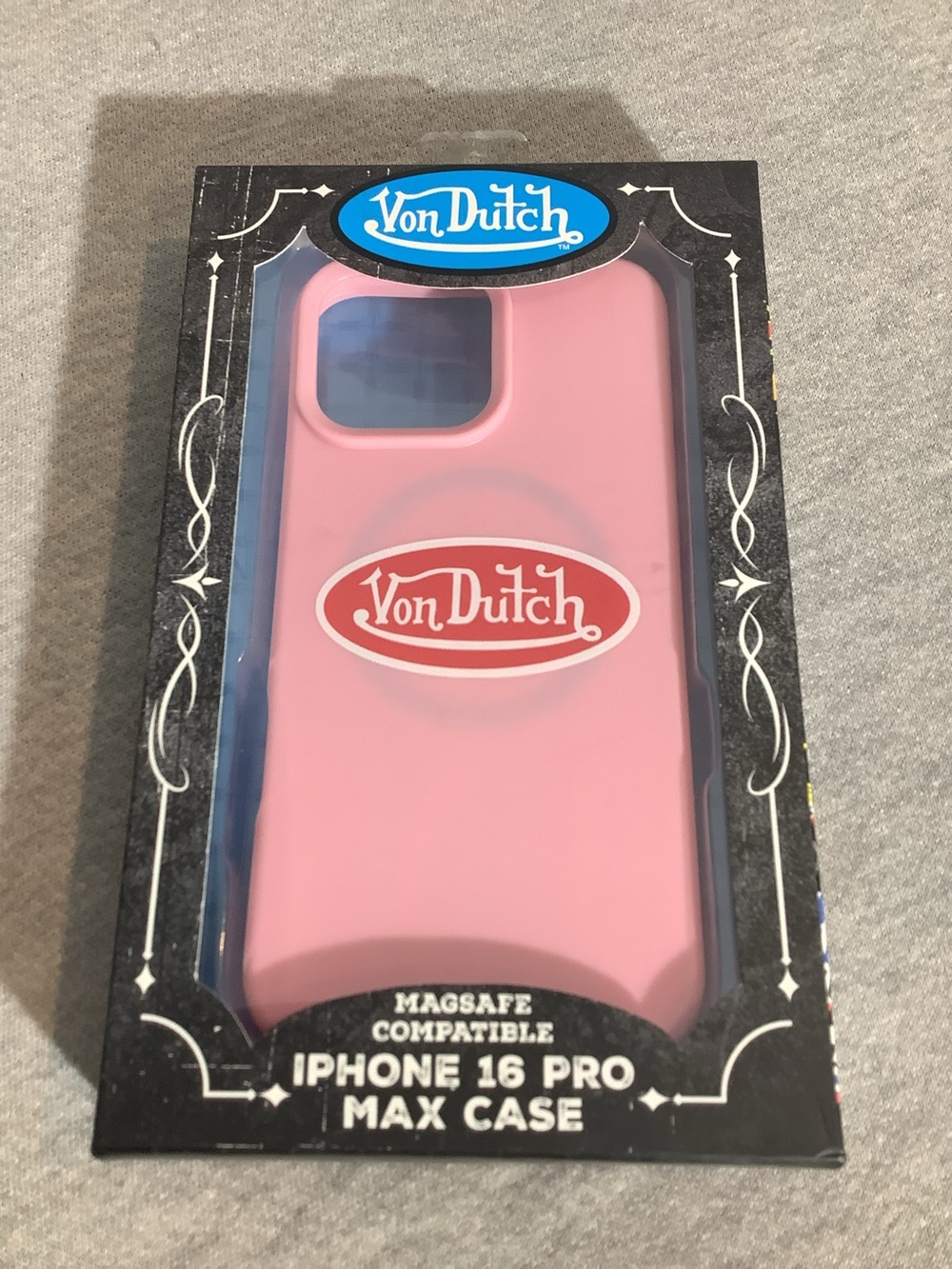 Von Dutch Pink iPhone 16 Pro Max MagSafe Case with Logo